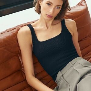 Babaton Sculpt Knit Squareneck Tank- Size Large from Aritzia